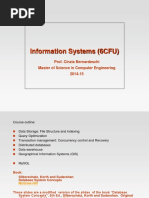 Information Systems (6CFU) : Prof. Cinzia Bernardeschi Master of Science in Computer Engineering 2014-15