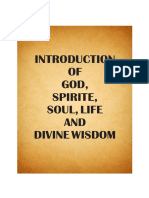 Introduction of God, Spirit, Soul, Life and Divine Wisdom