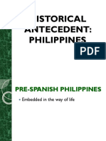 Historical Antecedent: Philippines