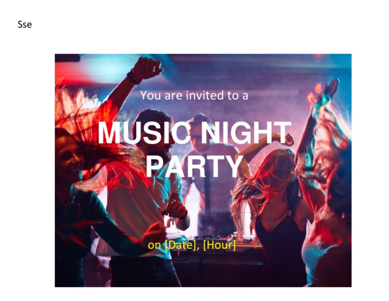 Music Night Party: You Are Invited To A | PDF