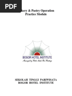 Bakery & Pastry Operation Practice Module: Sekolah Tinggi Pariwisata Bogor Hotel Institute