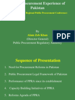 Public Procurement Experience of Pakistan