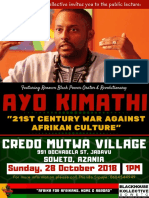Ayo Kimathi - Credo Mutwa Cultural Village - Soweto