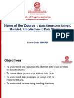 Name of The Course: Data Structures Using C