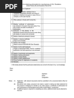 Application For Obtaining Authorization For Manufacturers of Lifts / Escalators