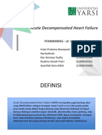 ADHF-Acute Decompensated Heart Failure