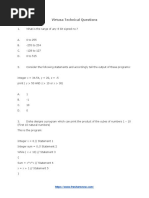 Virtusa Technical Questions