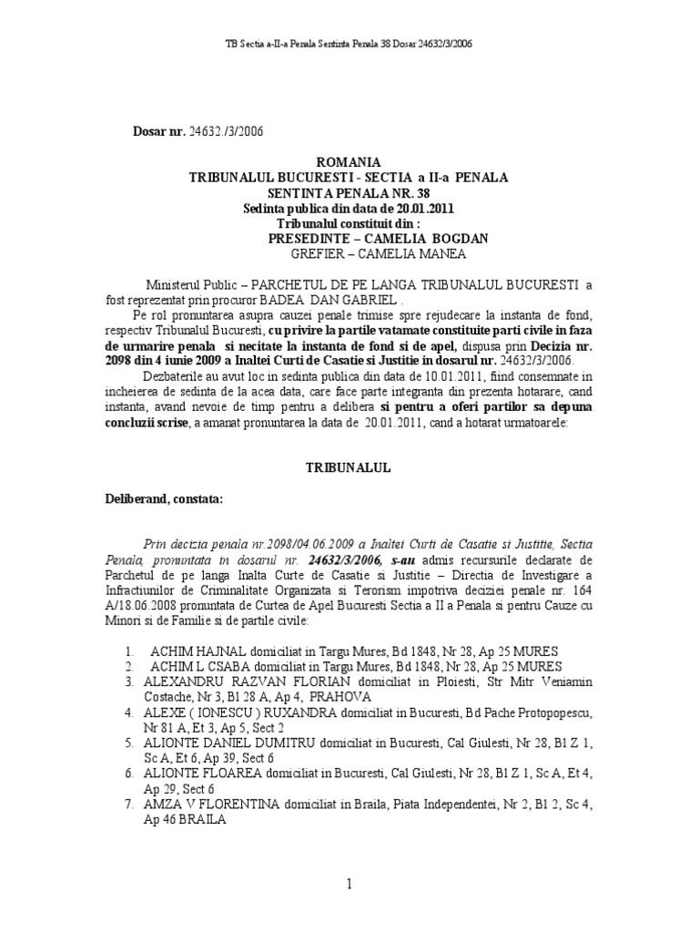 Judecatoria Vrancea Dosare Penale