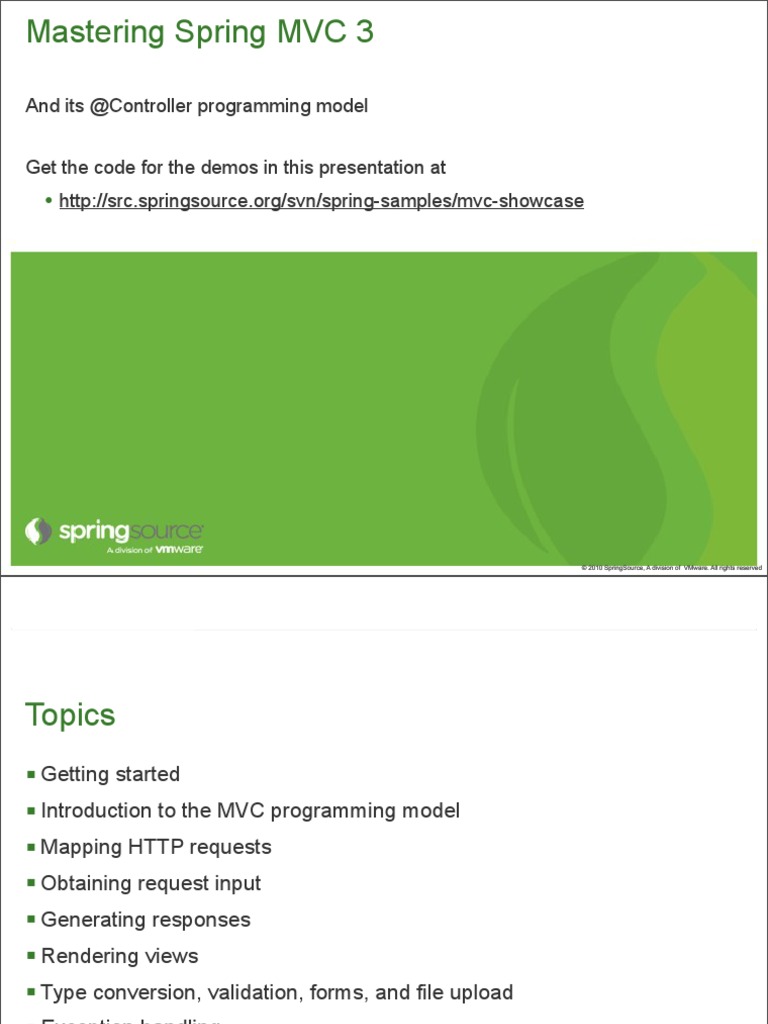Mastering Spring MVC3 | PDF