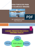 Penerapan Psikologi Pada Cabang Olahraga Renang: Dr. Komarudin, M.Pd. Pko Fpok Upi