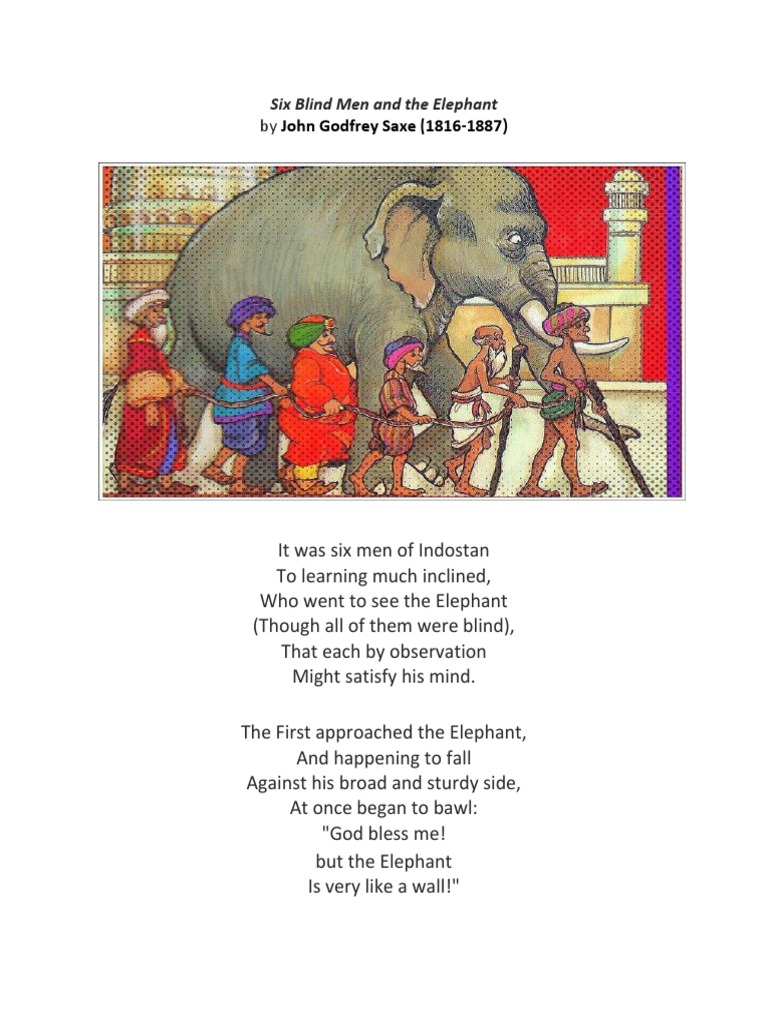 Each Part Reveals a Piece: The Blind Men and the Elephant | PDF