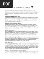 Players Code of Conduct