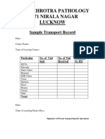 Sample Transport Record PDF