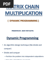 MATRIX CHAIN Multiplication