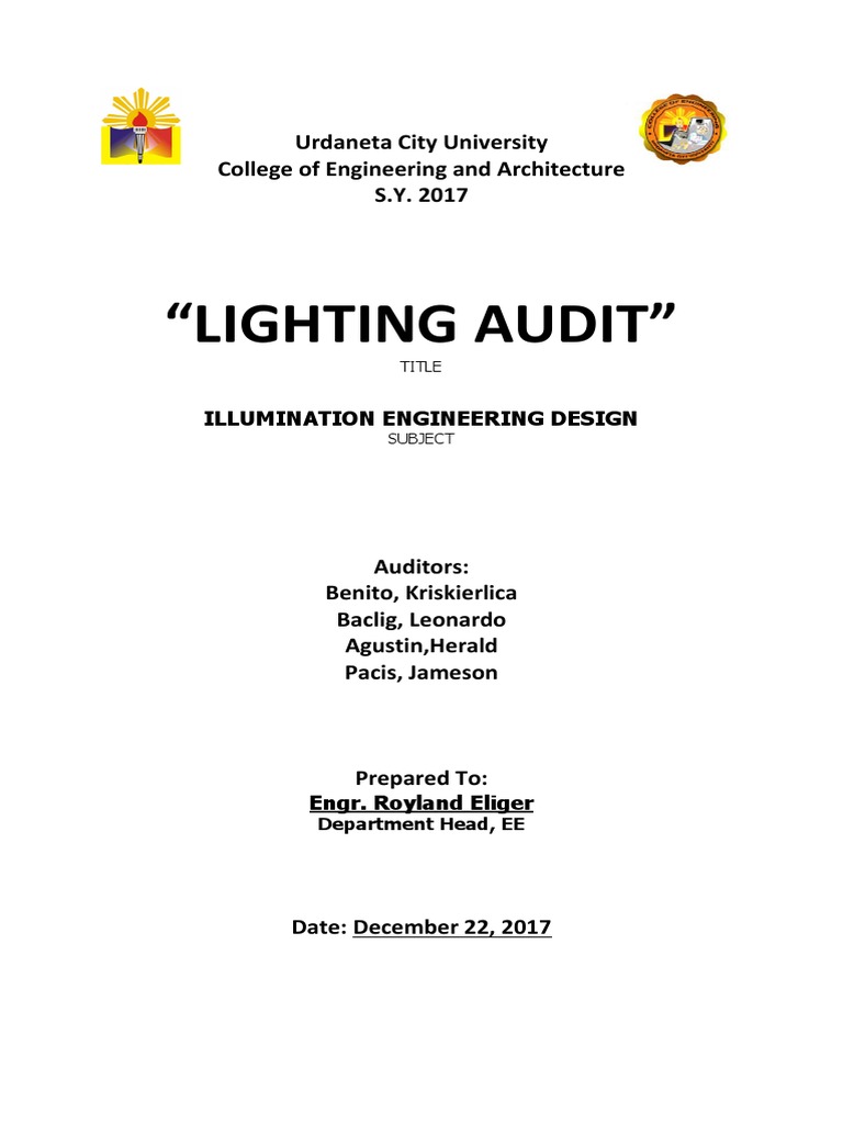 "Lighting Audit" City University College of Engineering and
