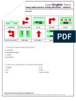 Listening Skills Practice: Giving Directions - Answers: Preparation