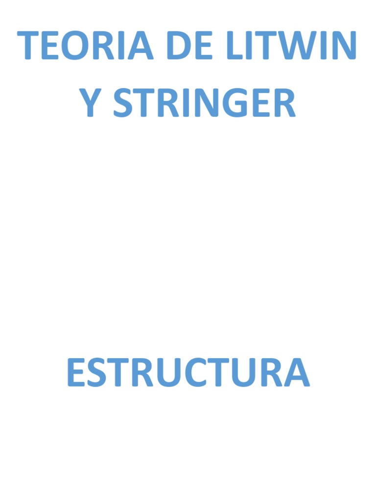 Teoria de Litwin y Stringer | PDF