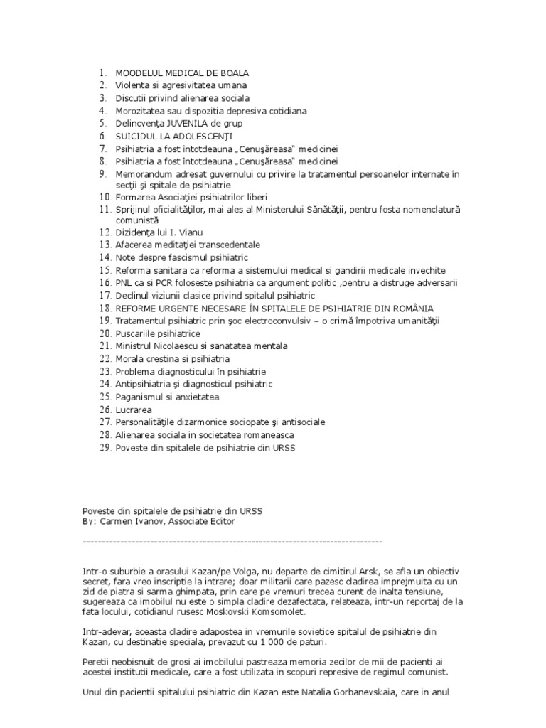 Material Din Forumul Pentru Psihiatrie  PDF