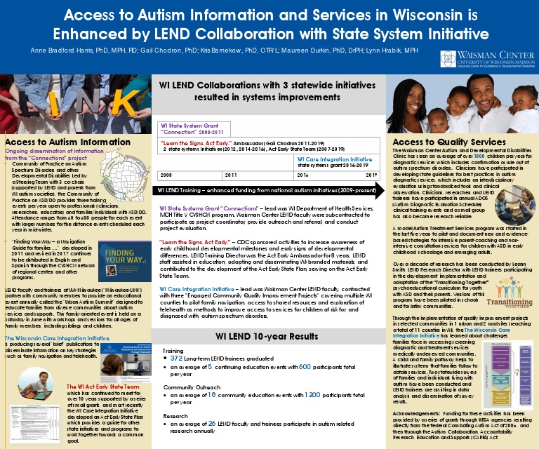Access To Autism Information and Services in Wisconsin Is Enhanced by ...