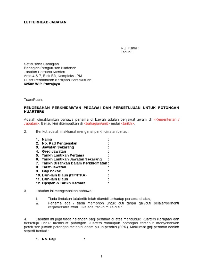 Contoh Surat Letterhead Pemuda Umno Malaysia