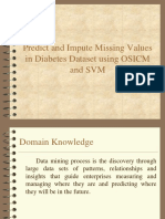 Predict and Impute Missing Values in Diabetes Dataset Using OSICM and SVM