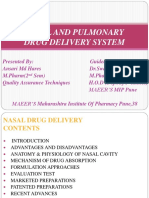 Nasal and Pulmonary Drug Delivery System
