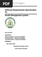 Software Requirements Specification For Hostel Management System