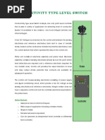 Conductivity Type Level Switch: Salient Features