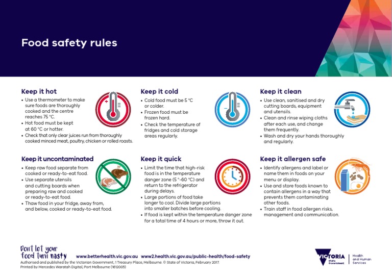 Food Safety Rules A3 Poster PDF Refrigerator Food Safety