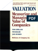 Measuring and Managing The Value of Companies