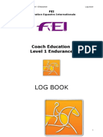 FEI Level 1 Endurance Coaching Log Book Sessions