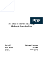 The Effect of Exercise On Average Clothespin Squeezing Rate