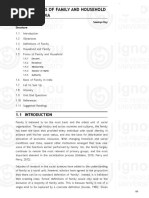 Unit 1 Forms of Family and Household in India: Structure