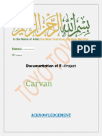 Carvan E-Project Website