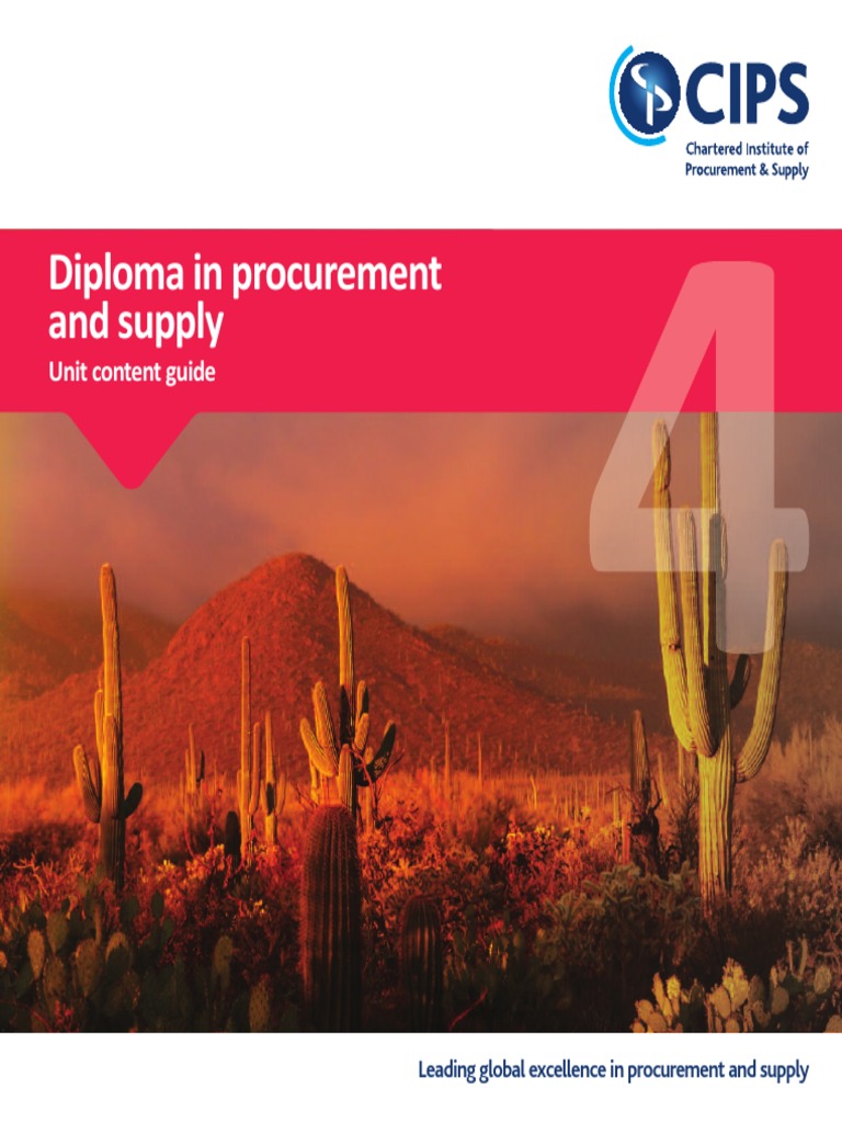 CIPS Diploma in Procurement Overview | PDF | Procurement | Supply Chain