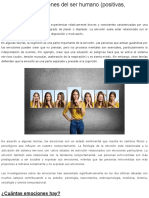 Lista de 270 Emociones Del Ser Humano (Positivas, Negativas, Variables)