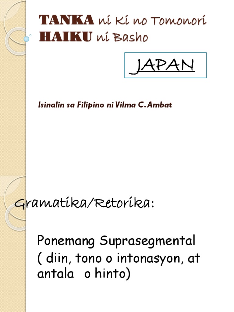 Tanka Ni Ki No Tomonori Pdf
