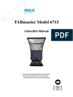 Tabmaster Model 6715: Instruction Manual