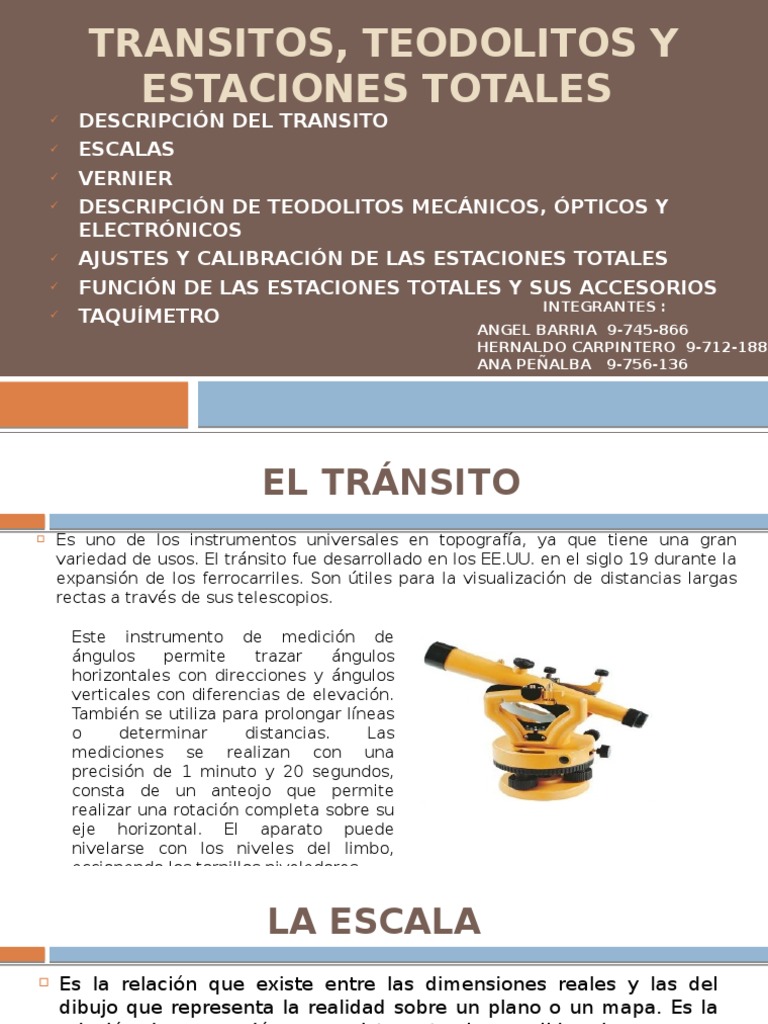 Teodolitos y Estaciones Totales: Guía Completa | PDF | Topografía ...