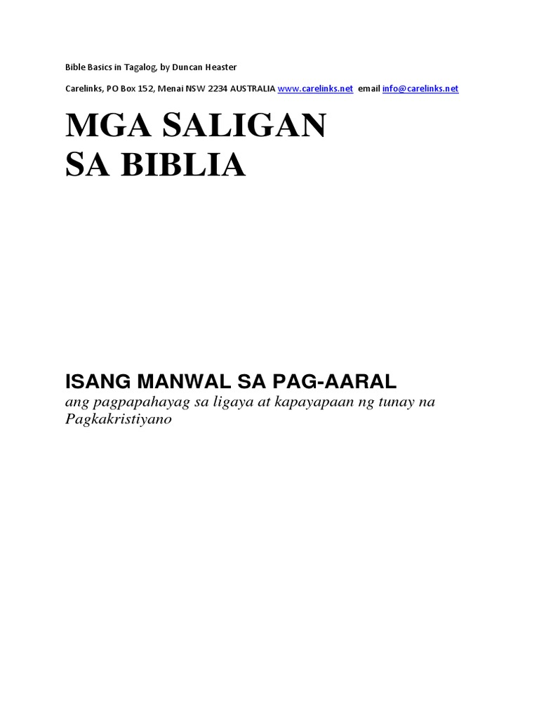 Tagalog Bible Basics PDF