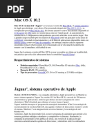 Jaguar', Sistema Operativo de Apple