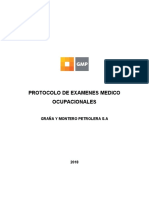 protocolo de examenes medicos GMP