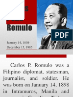 Carlos P. Romulo: Filipino Diplomat, Journalist and Statesman