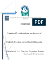 Clasificacion de Los Sistemas de Costos PDF