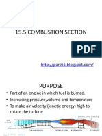 Combustion Section Turbine Engine