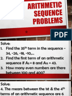 Arithmetic Sequence Problems