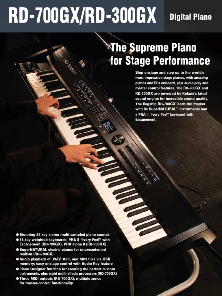 Rd 700gx Rd 300gx Brochure Piano Sound Recording And Reproduction