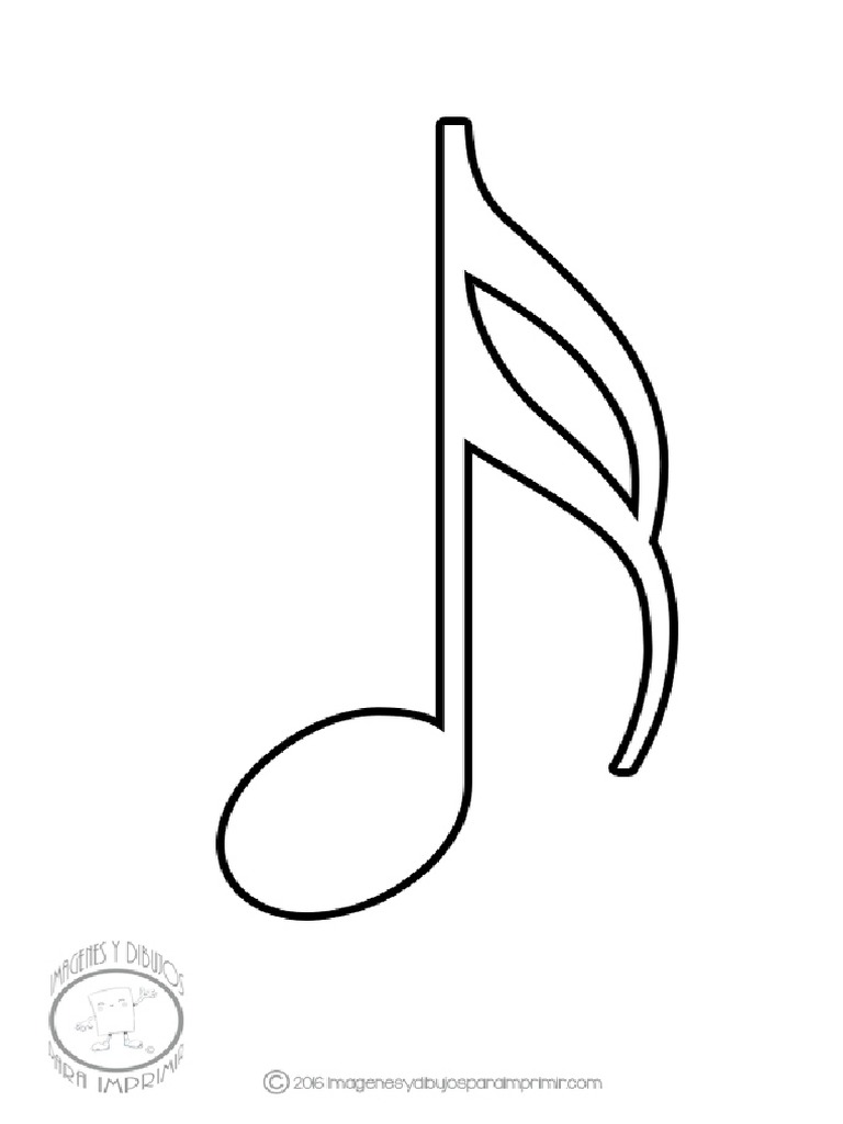 Dibujos de Las Notas Musicales Para Imprimir y Colorear4