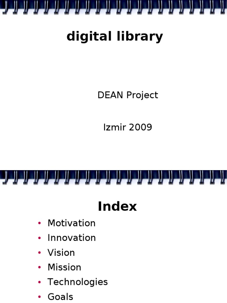 DEAN Digital Library PDF Digital Library Libraries