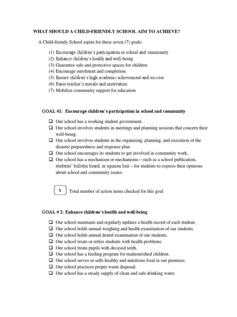 What Should A ChildFriendly School Aim To Achieve? Download Free PDF
